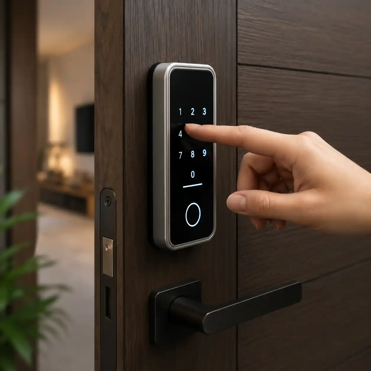 Fingerabdrucksensor des Smart Door Lock